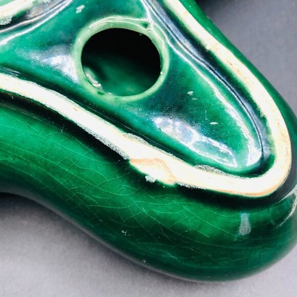 Beauceware Oversized Kelly Green Amoeba Ceramic Ashtray, Beauce Pottery #809 - Picture 14 of 14